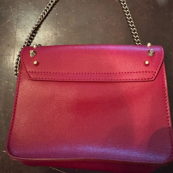 Red FURLA crossbody studs, chain - Picture 4 of 9